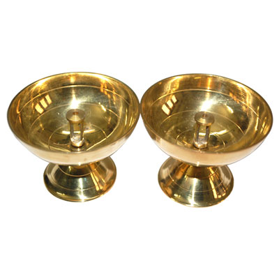 "Brass Devdas Jyothi Pair Big -017 - Click here to View more details about this Product